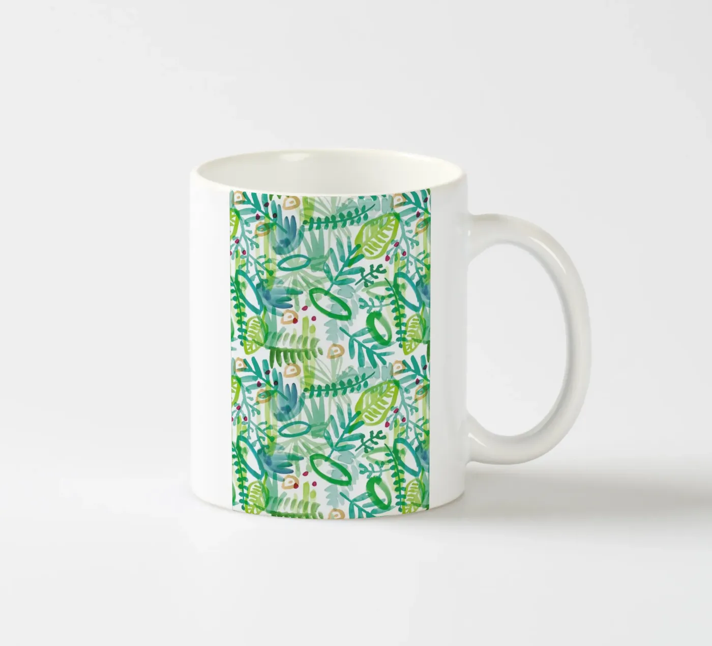 Jungle Pattern Keramik Tasse von Farina Kuklinski