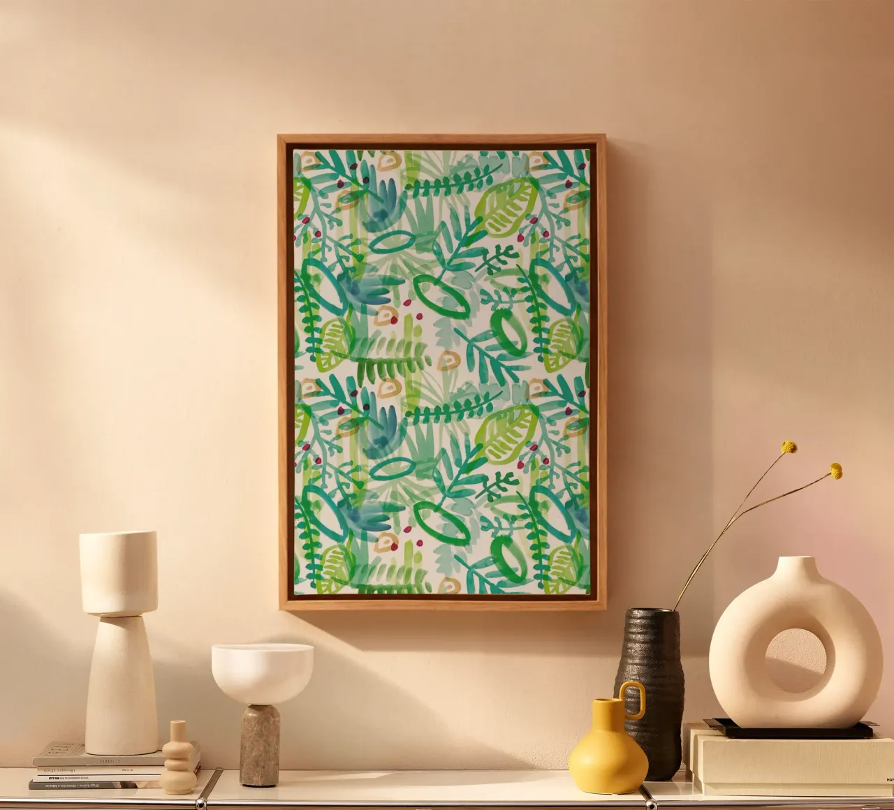Jungle Pattern tela con Cornice a cassetta da Farina Kuklinski