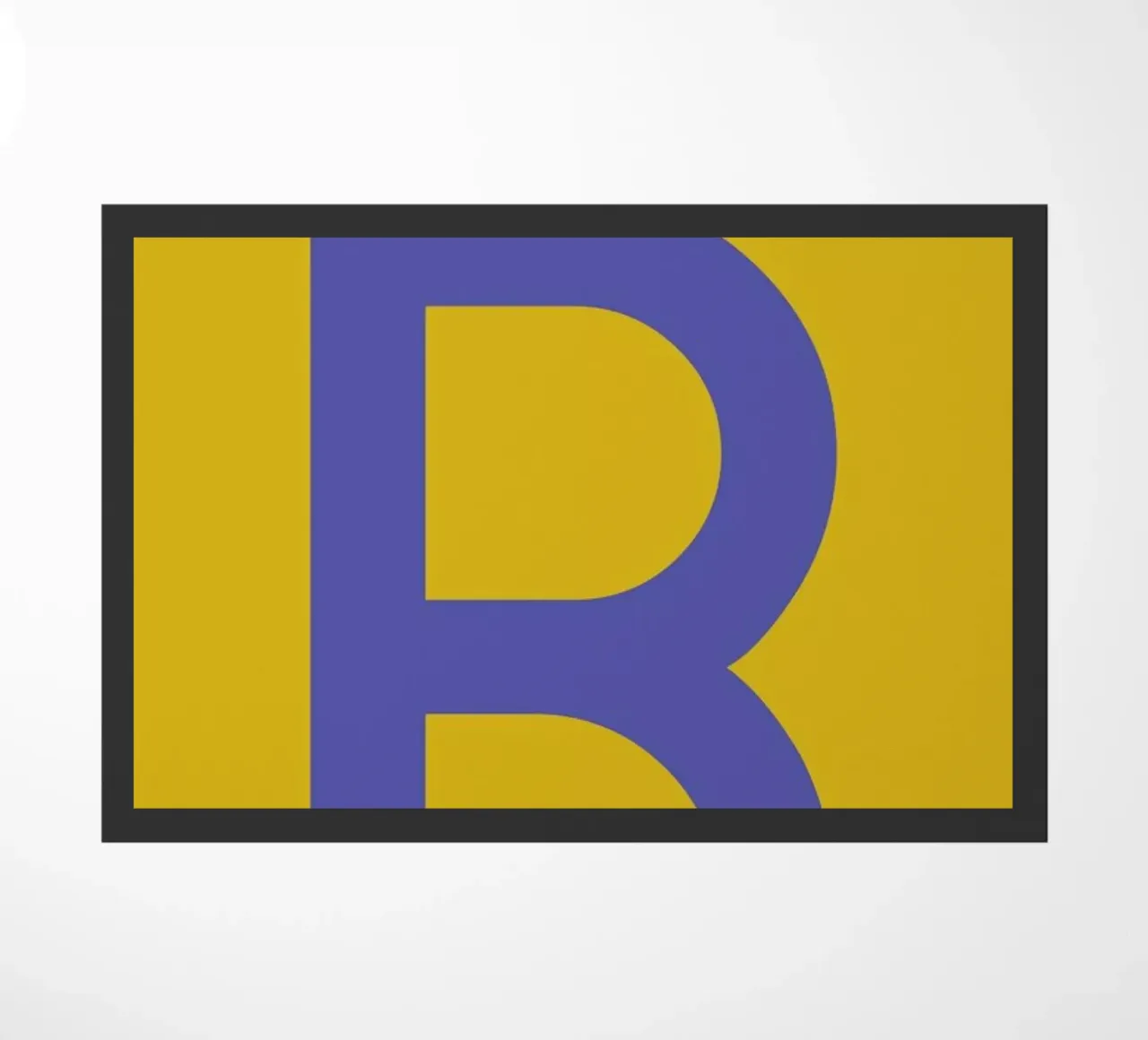 Yellow Letter R zerbino da Studio One