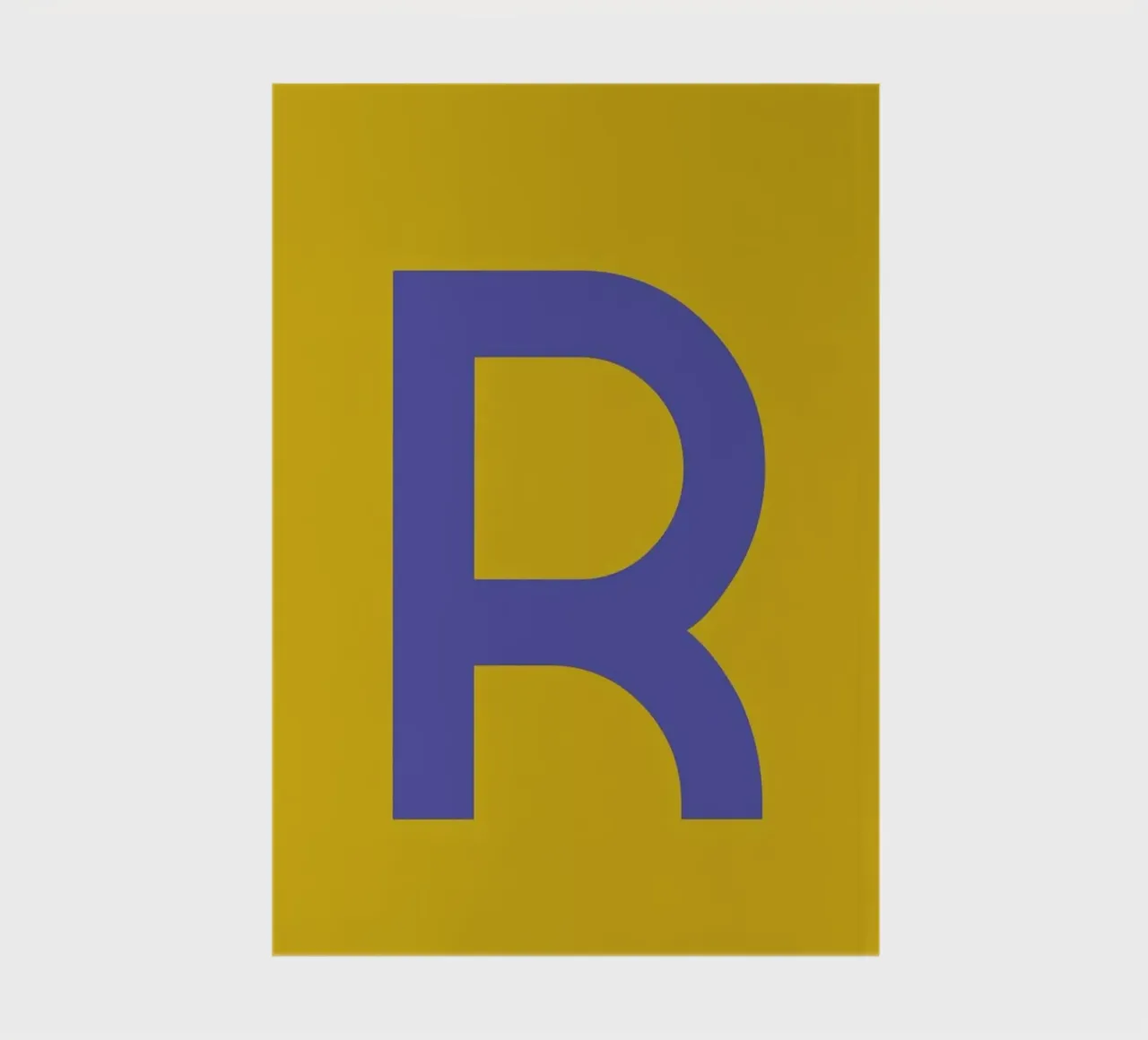 Yellow Letter R notebook by Studio One