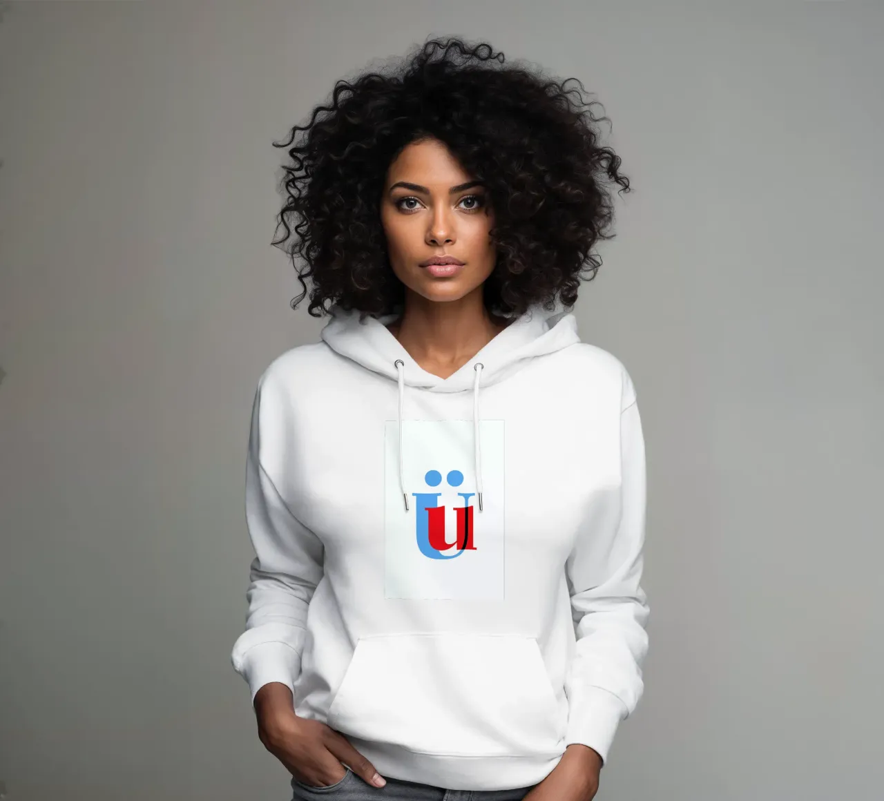 Cyan/Red Ü felpa con cappuccio da Studio One