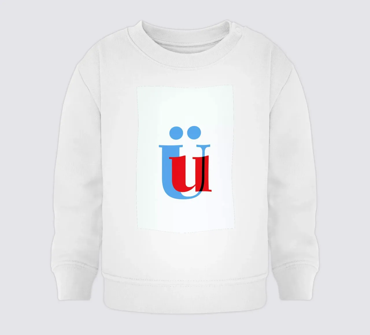 Cyan/Red Ü felpa neonato da Studio One