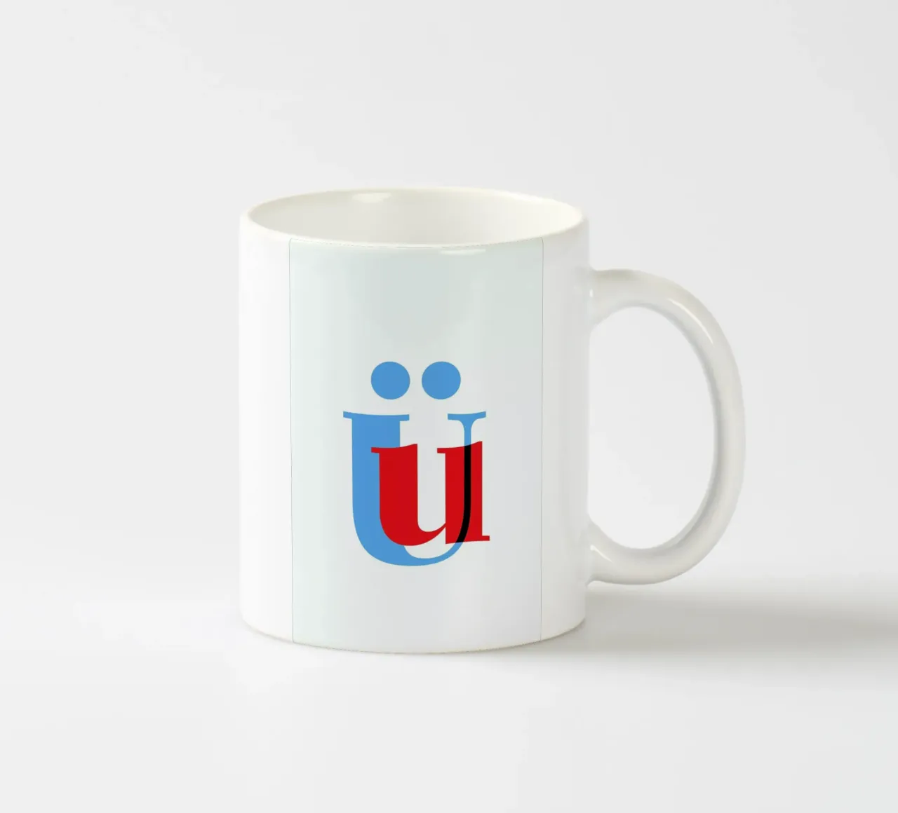 Cyan/Red Ü tazza in ceramica da Studio One