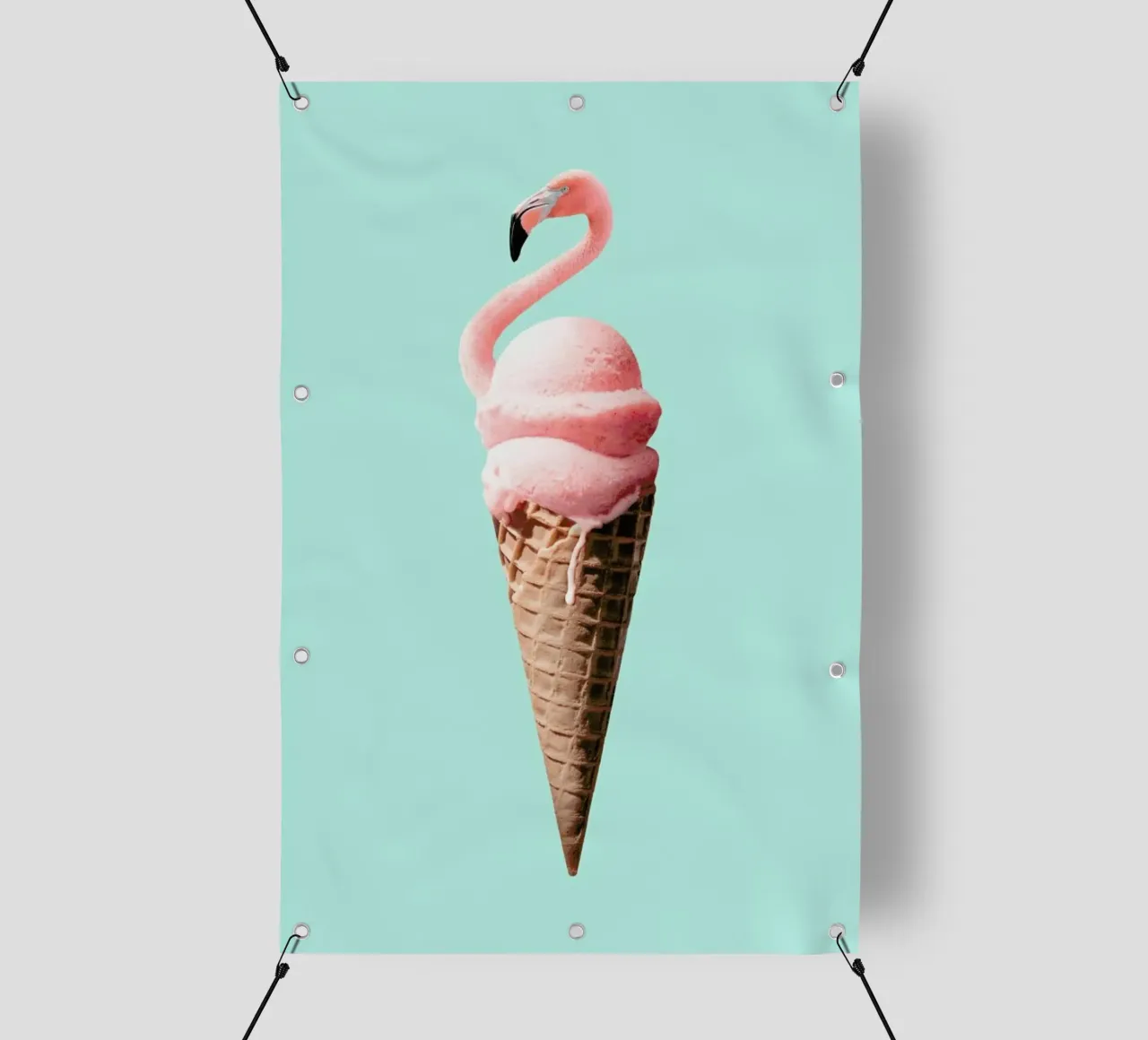 Flamingo Cone telo in pvc da Jonas Loose