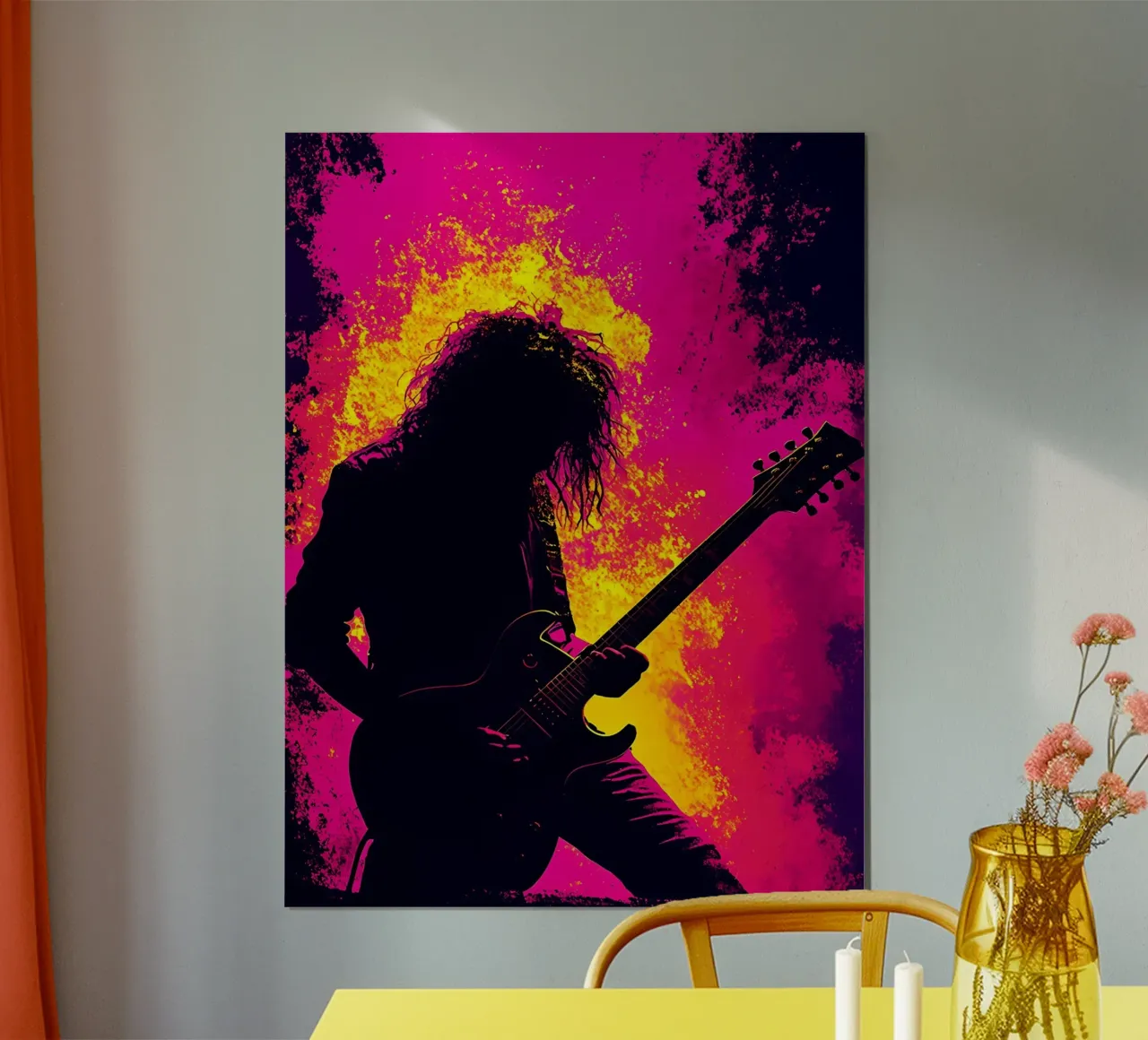 Chitarrista elettrico Silhouette Artista Musica poster da Musictime
