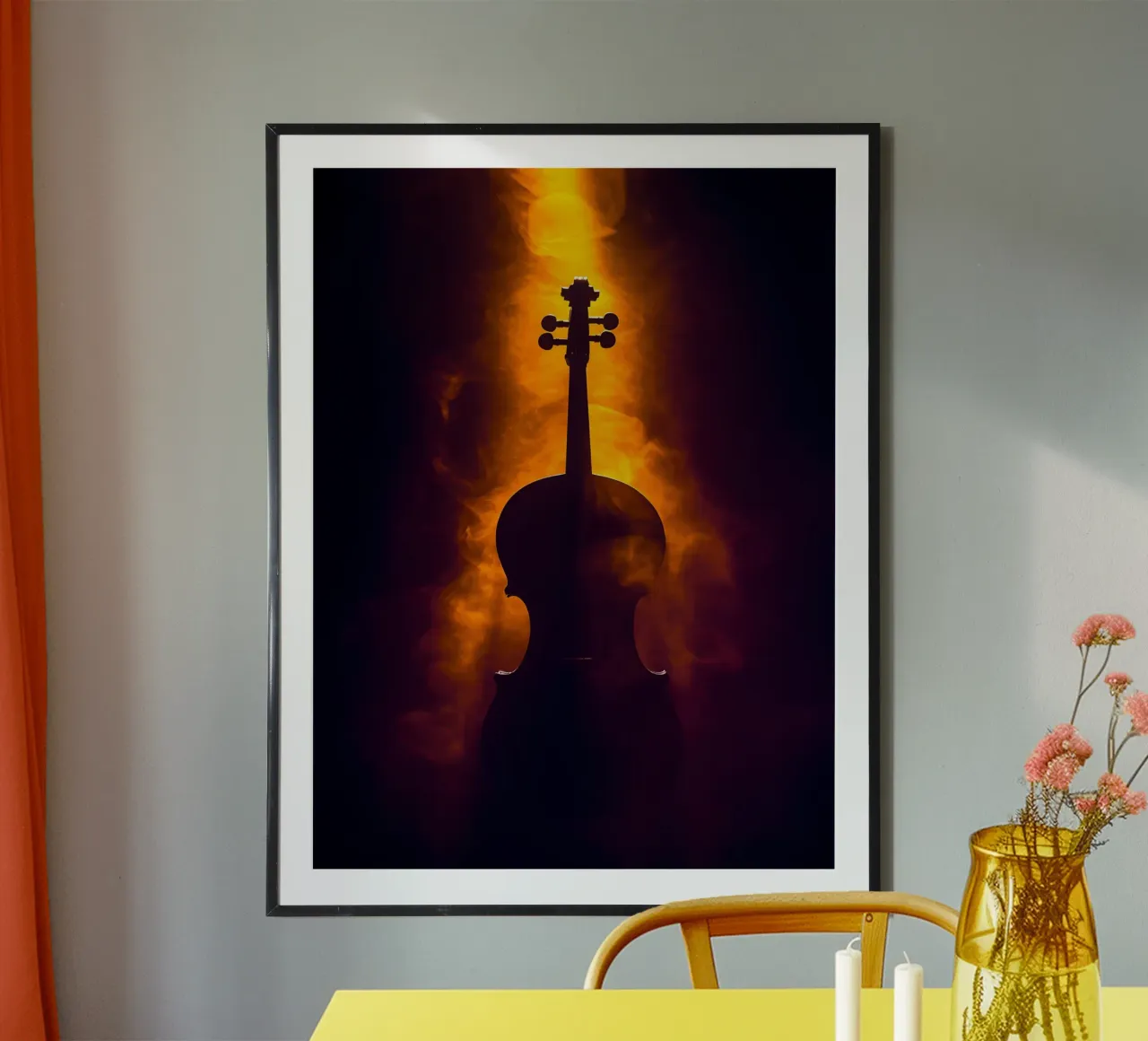 Violino Strumento musicale poster con telaio in legno da Musictime