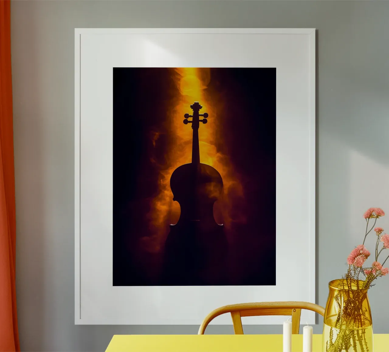 Violino Strumento musicale poster con telaio in legno da Musictime
