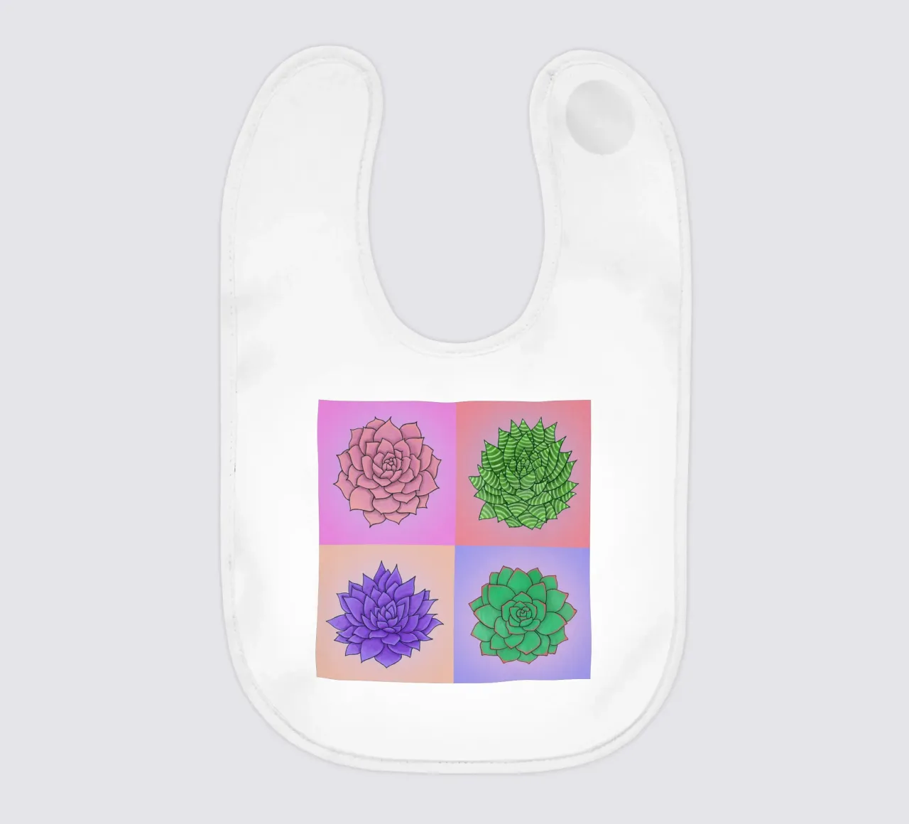 Succulente Pop Art bavaglino da Loobs