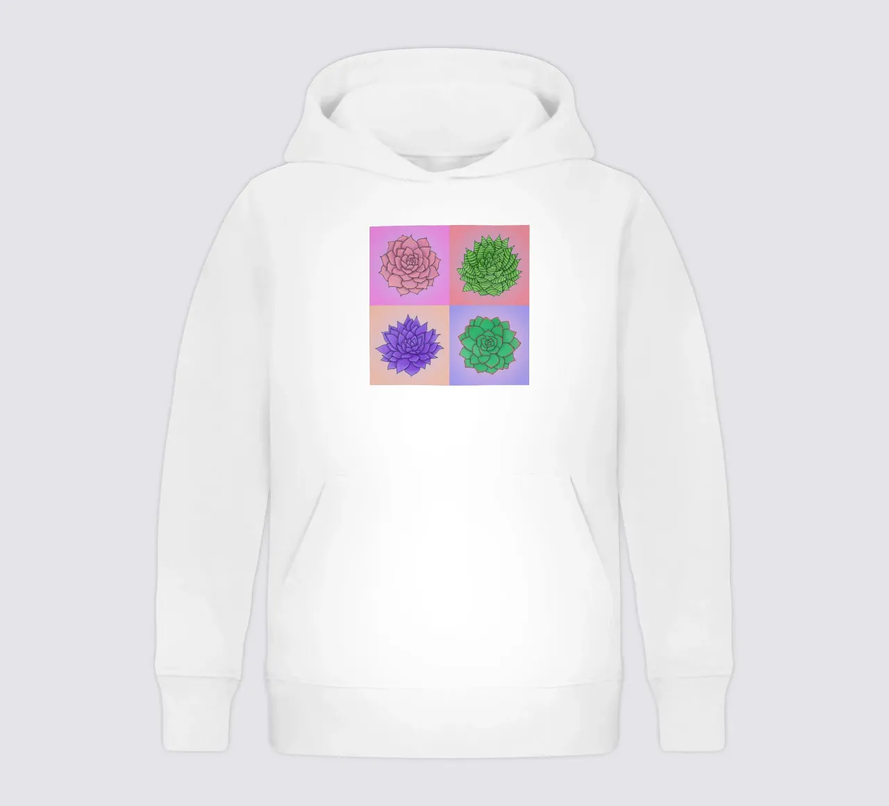 Succulente Pop Art felpa bambino con cappuccio da Loobs