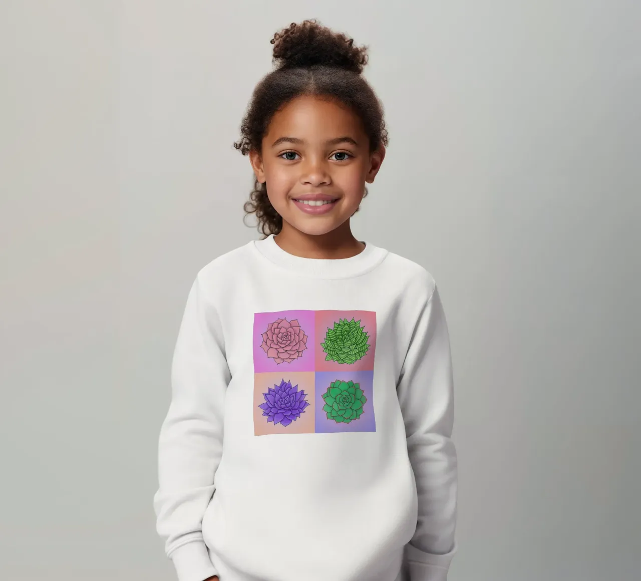Succulente Pop Art felpa bambino da Loobs