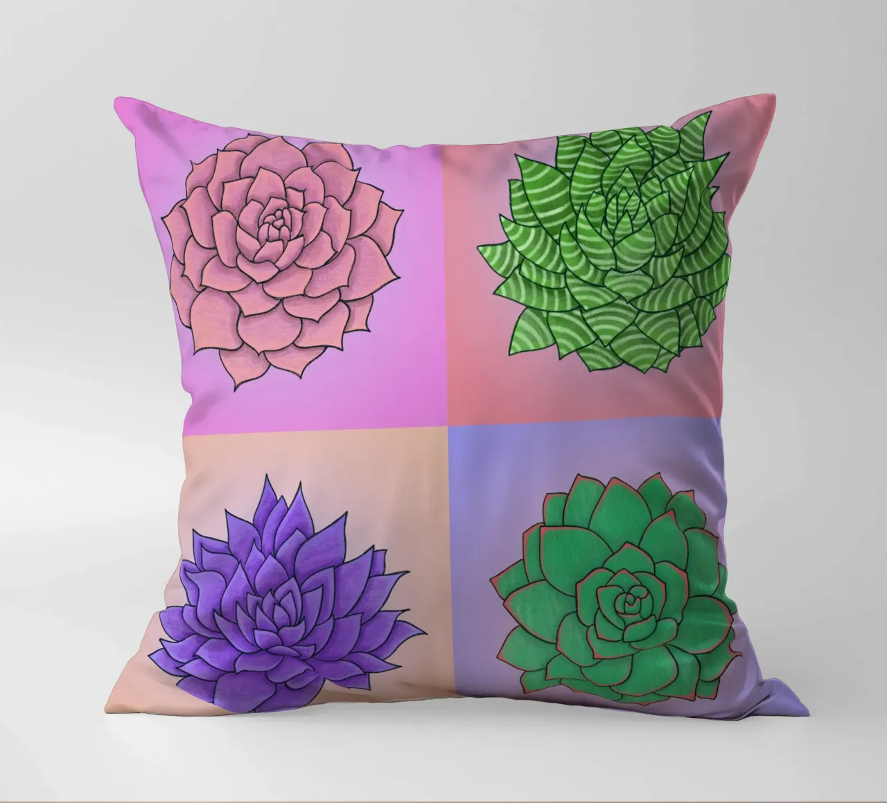 Succulente Pop Art cuscino da Loobs