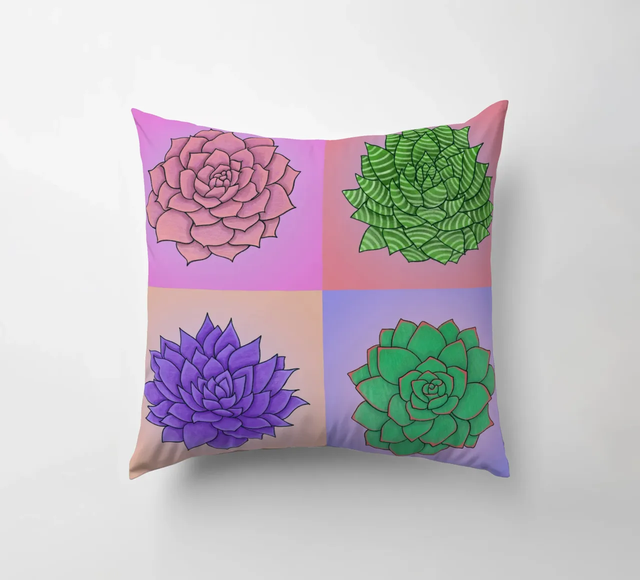 Succulente Pop Art cuscino da Loobs