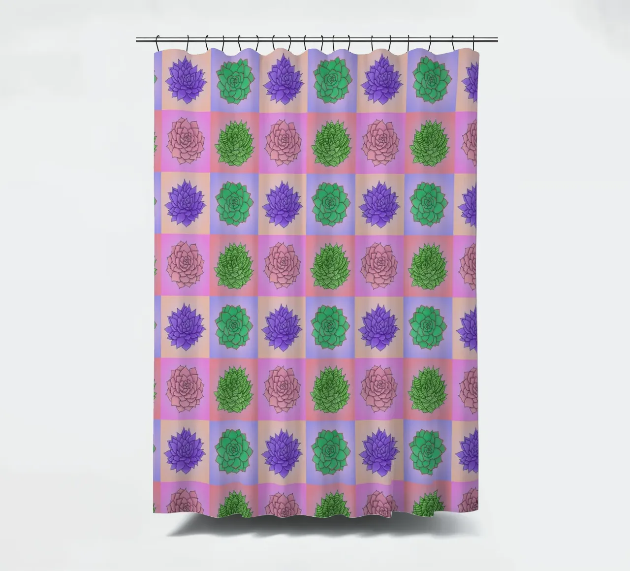Succulente Pop Art tenda da doccia da Loobs