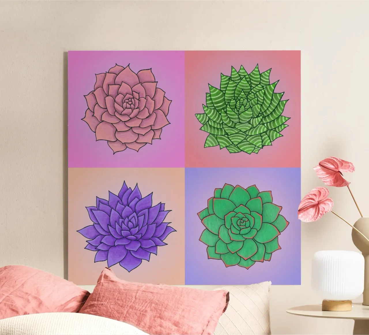 Succulente Pop Art plexiglass da Loobs