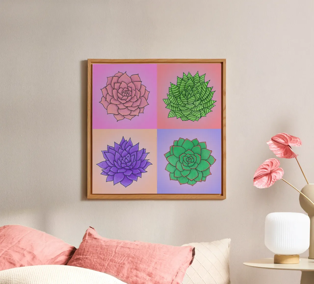 Succulente Pop Art alluminio dibond da Loobs