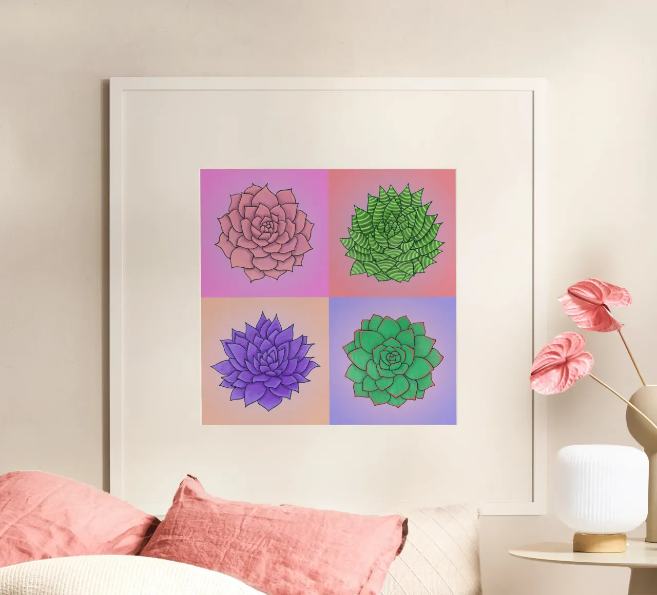 Succulente Pop Art carta hahnemühle da Loobs