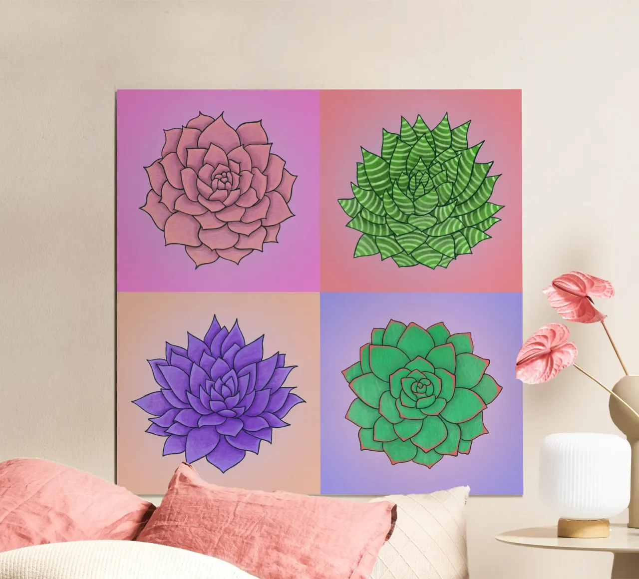 Succulente Pop Art carta hahnemühle da Loobs