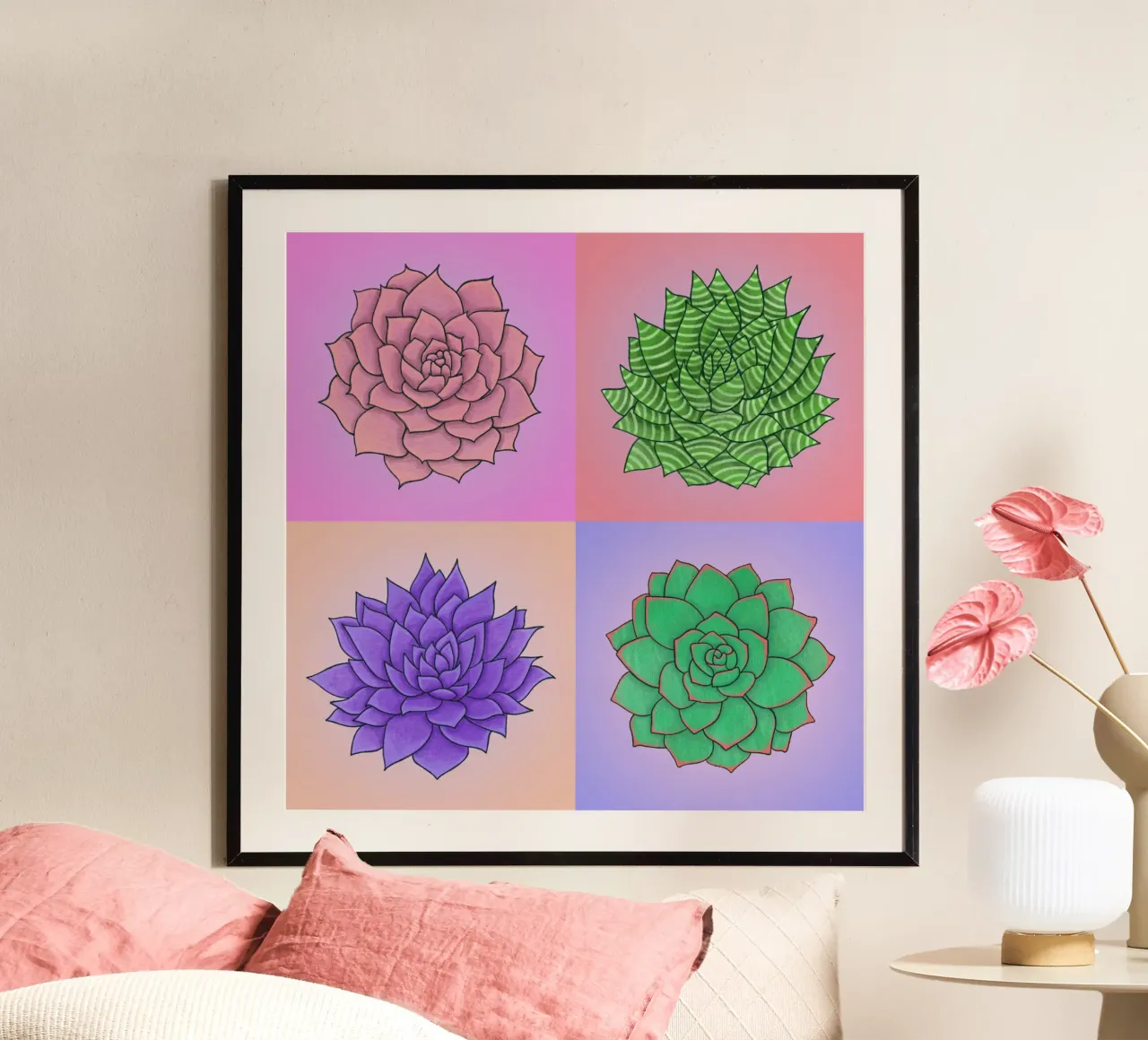 Succulente Pop Art carta hahnemühle da Loobs