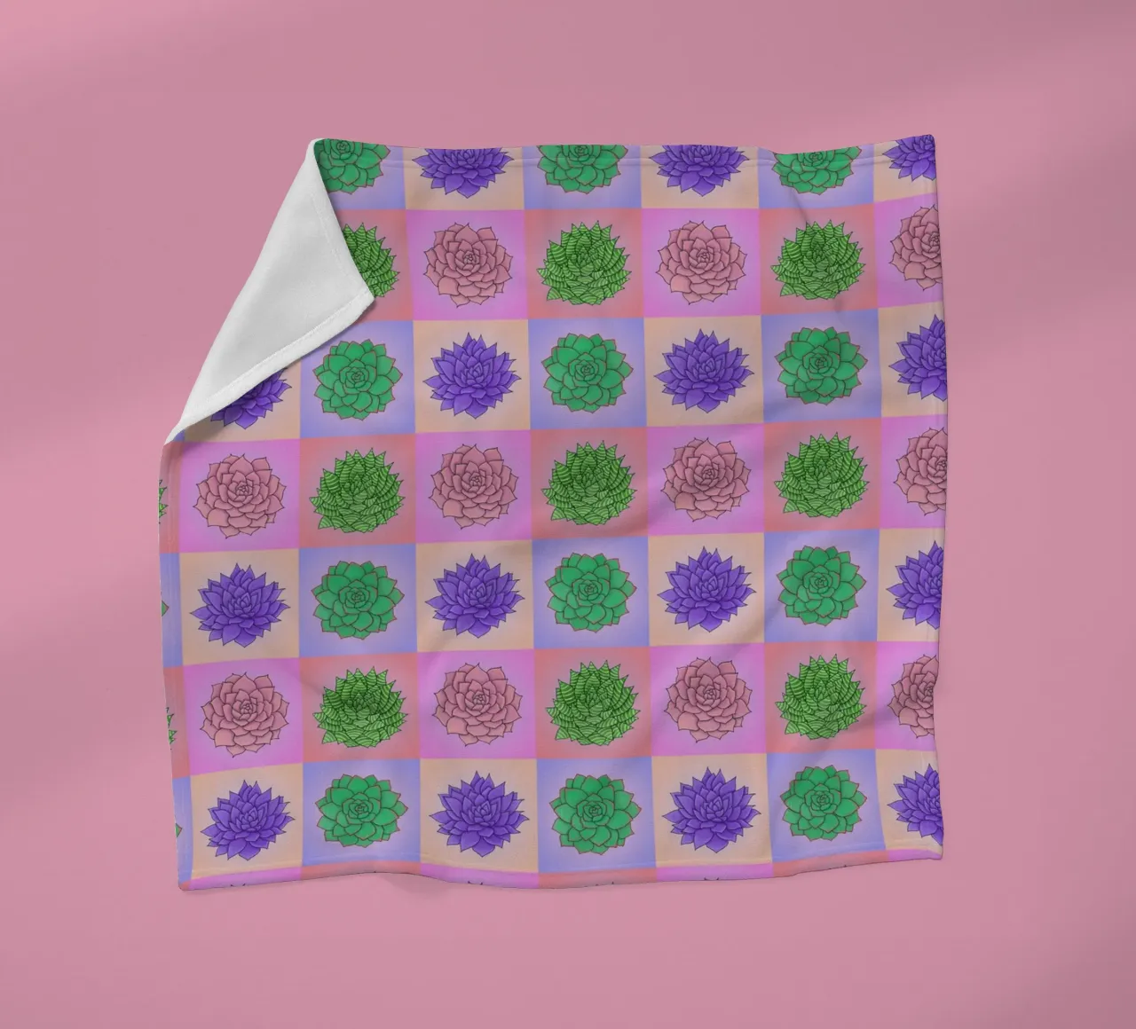 Succulente Pop Art coperta in pile da Loobs