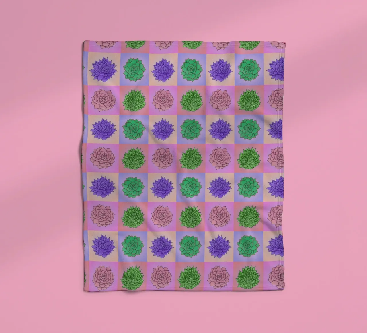 Succulente Pop Art coperta in pile da Loobs