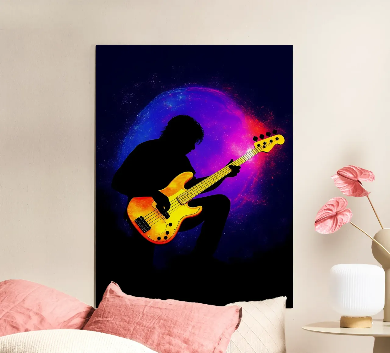 Chitarrista elettrico musicista Silhouette poster da Musictime