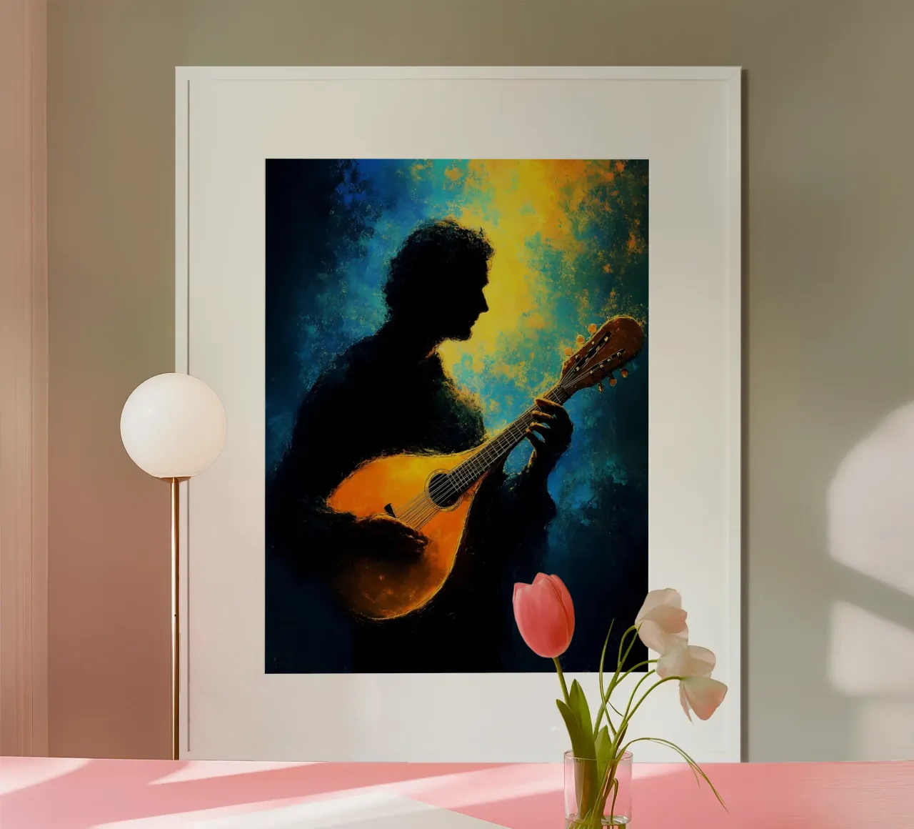 Chitarrista musicista Silhouette poster da Musictime