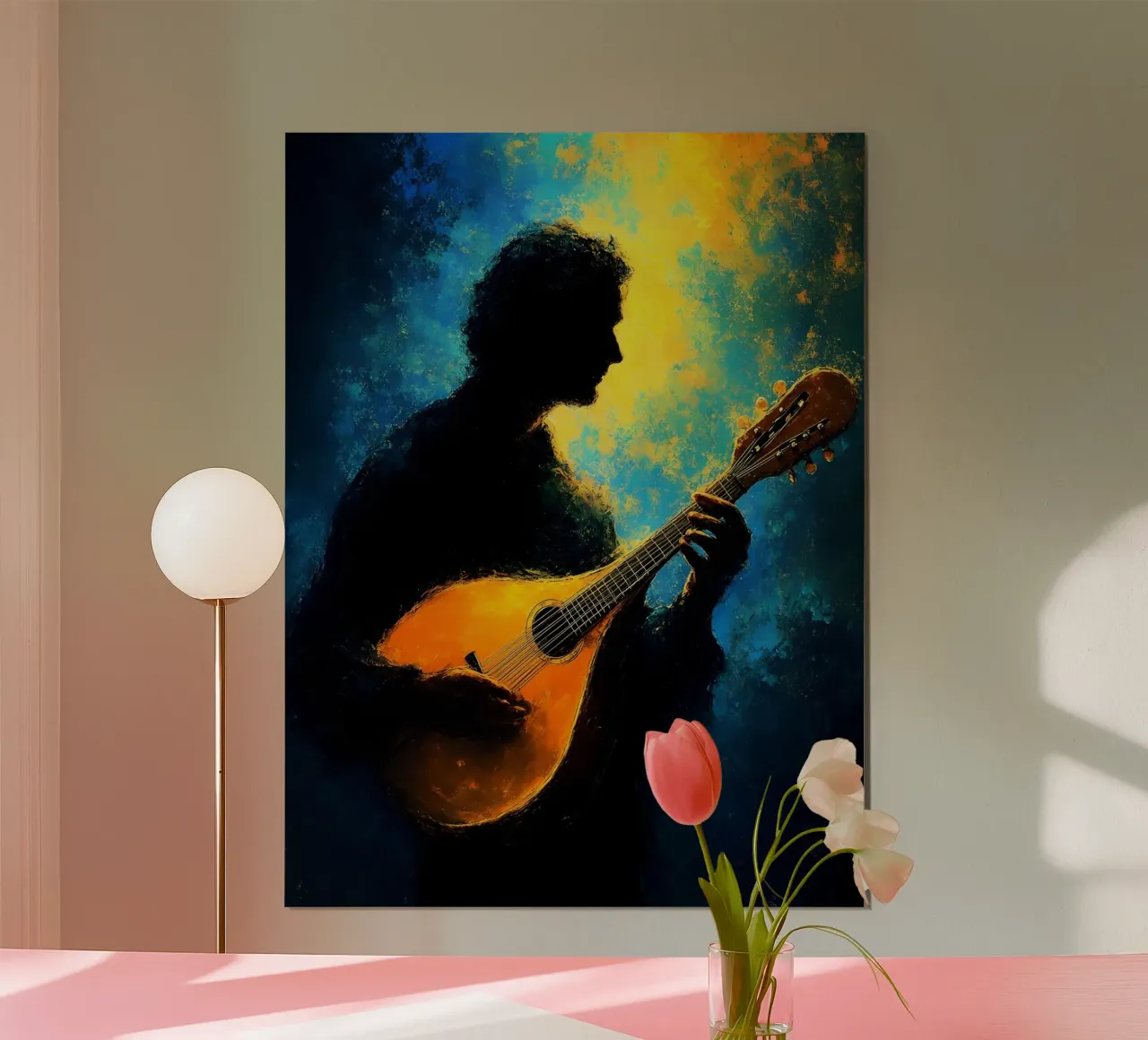 Chitarrista musicista Silhouette poster da Musictime