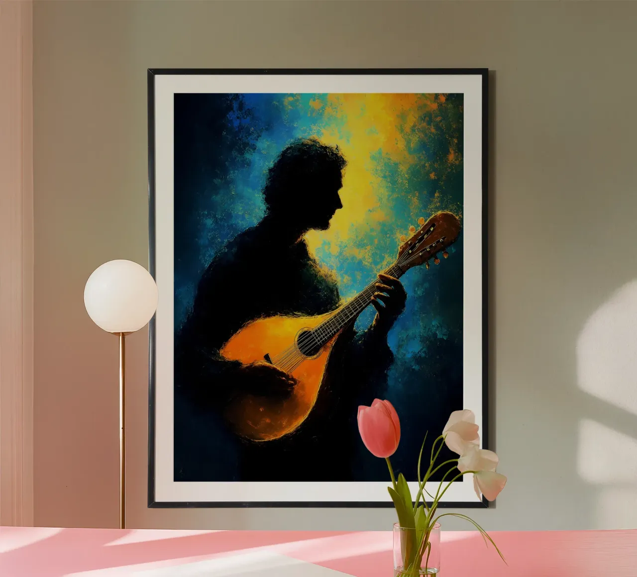 Chitarrista musicista Silhouette poster da Musictime