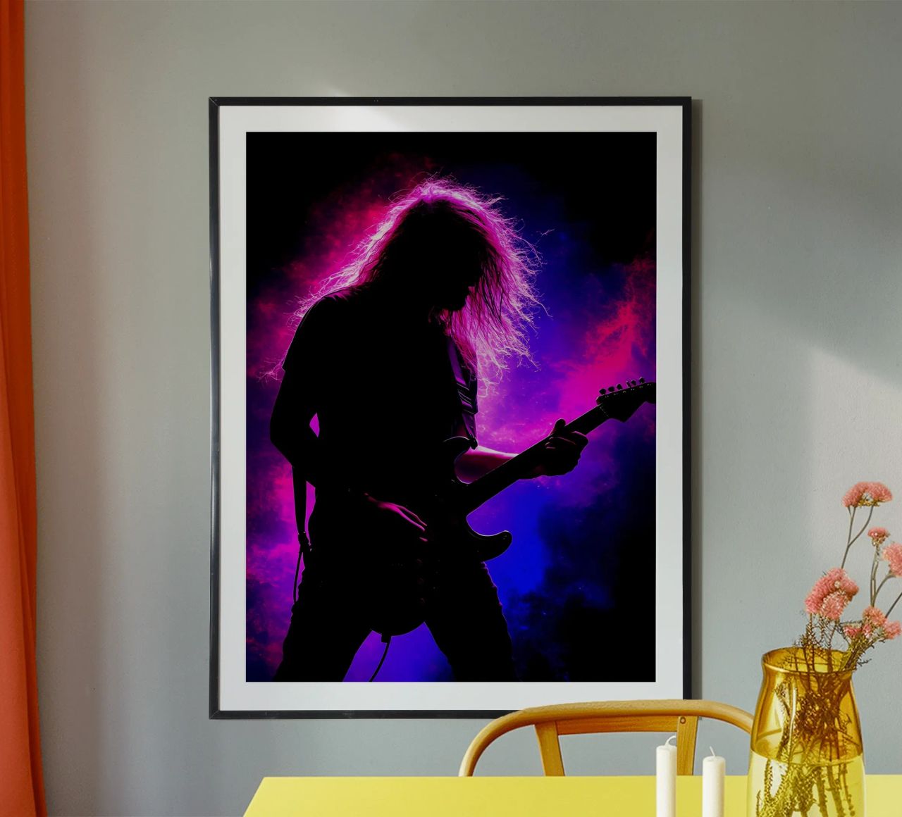 Rockstar - Musiker Silhouette Poster von Musictime