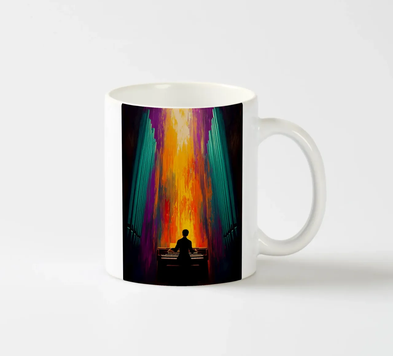 Silhouette di musicista 2 tazza in ceramica da Musictime