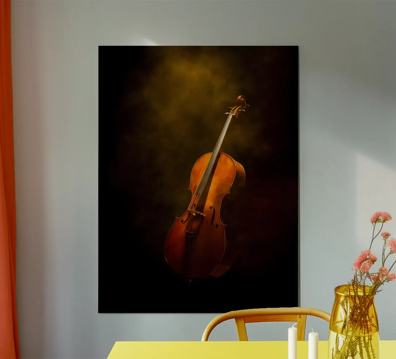 Violoncello Strumento musicale poster con telaio in legno da Musictime