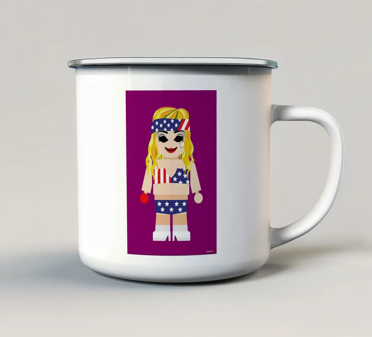 Lady Gaga Toy tazza in smalto da Rafa Gomes