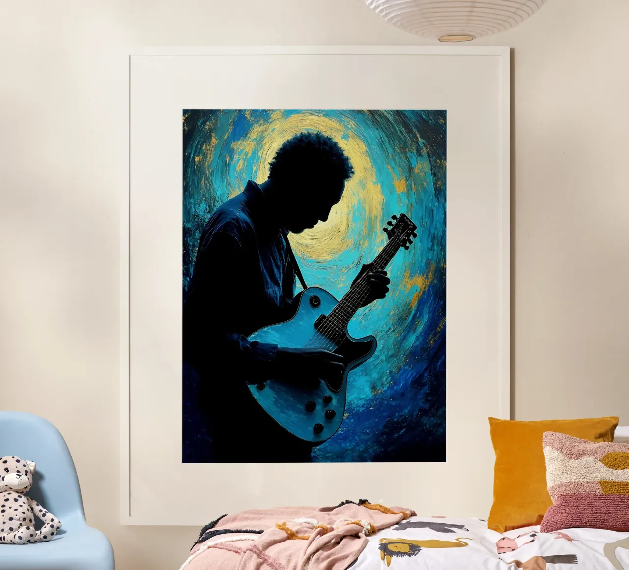 Chitarrista musicista Silhouette 3 poster da Musictime