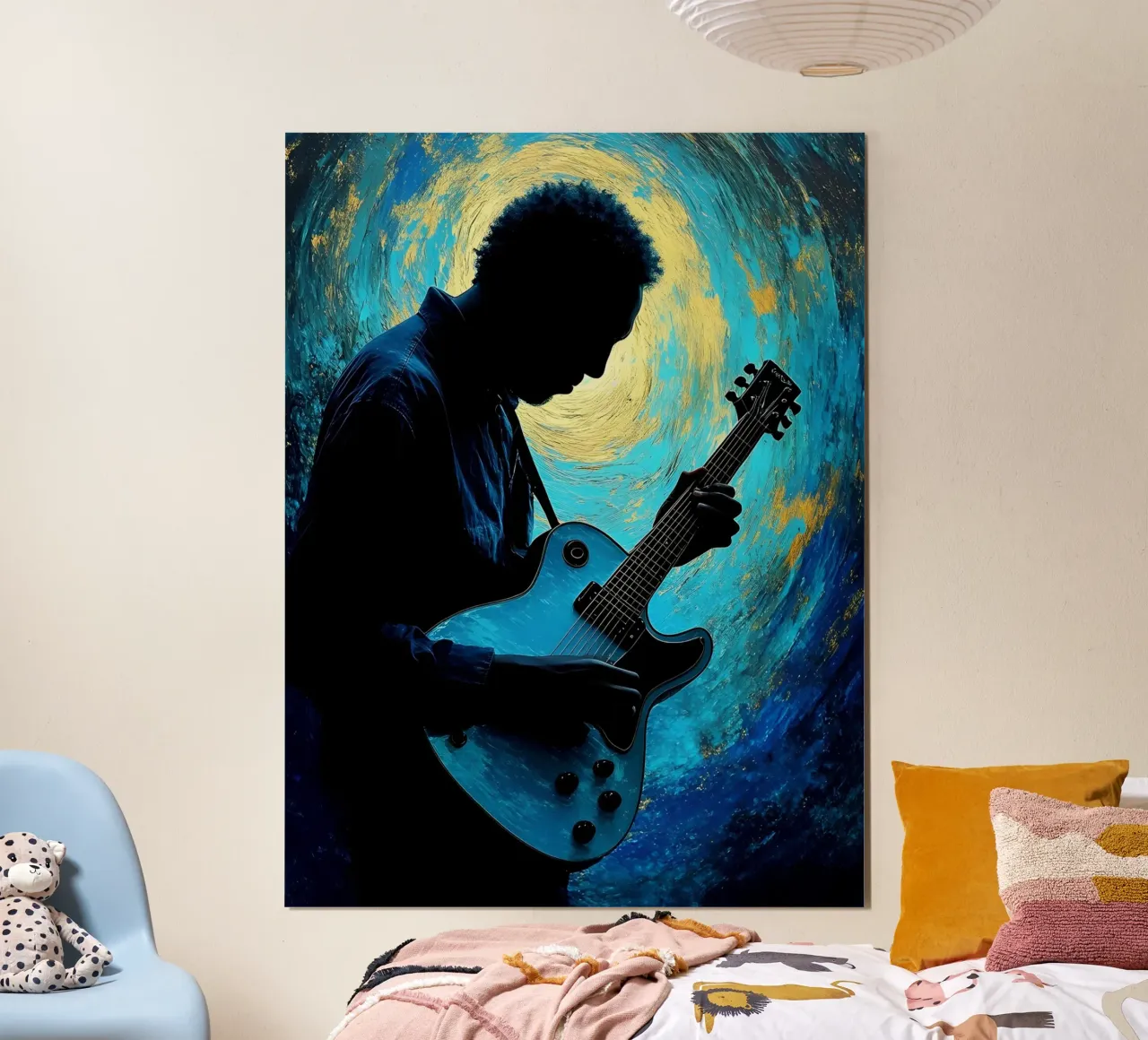 Chitarrista musicista Silhouette 3 poster da Musictime