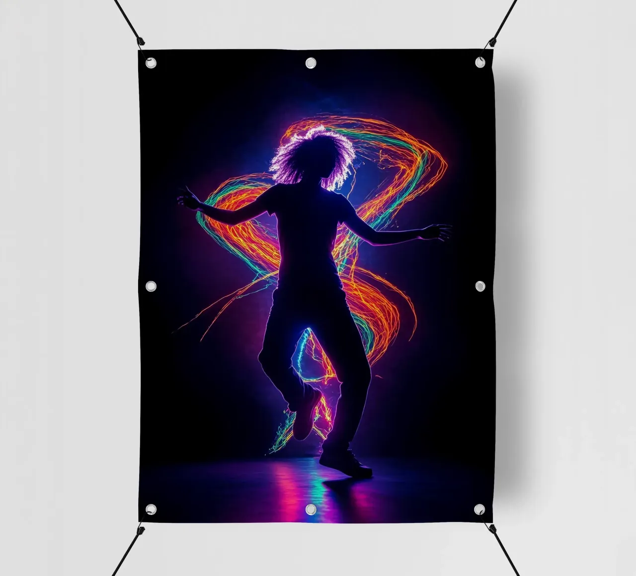 Silhouette di una ballerina telo in pvc da Musictime