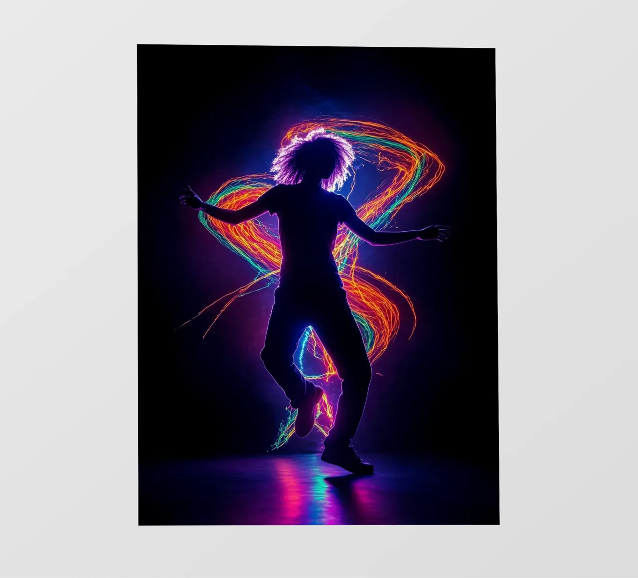 Silhouette di una ballerina telo in pvc da Musictime