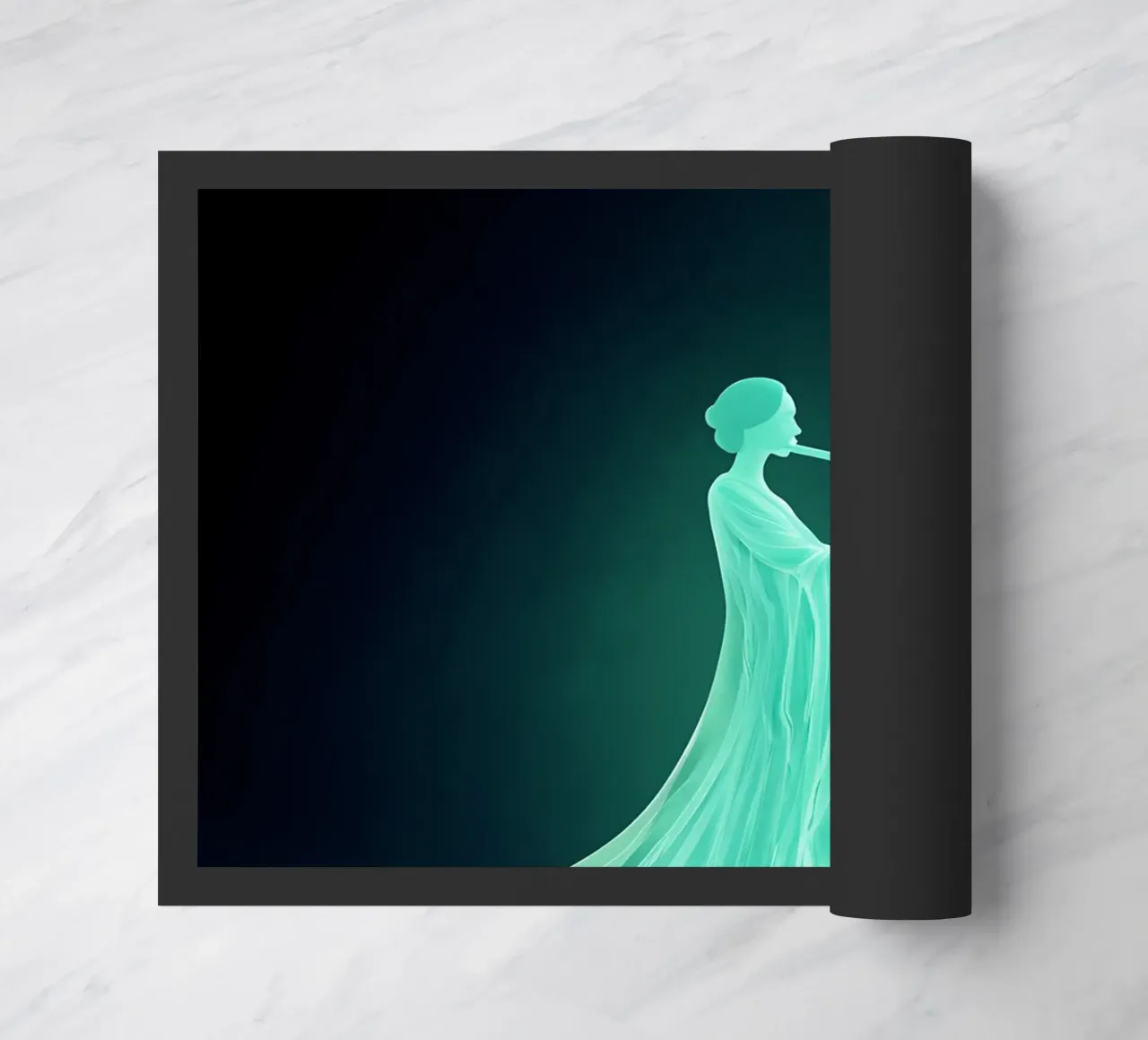 Silhouette di musicista con flauto zerbino da Musictime