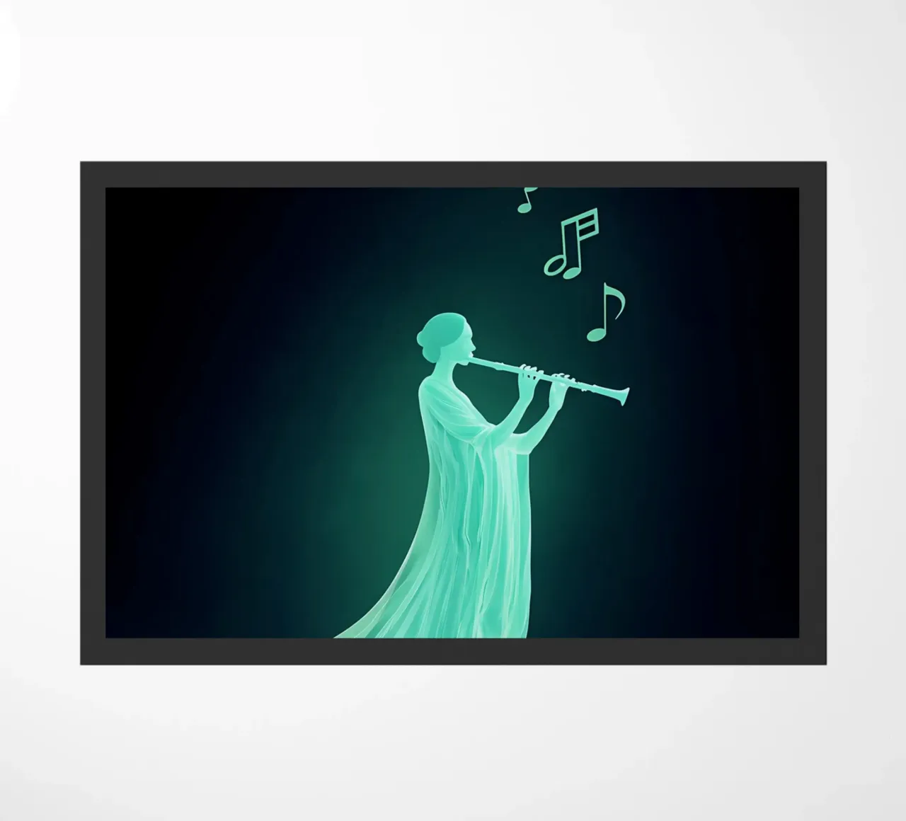 Silhouette di musicista con flauto zerbino da Musictime