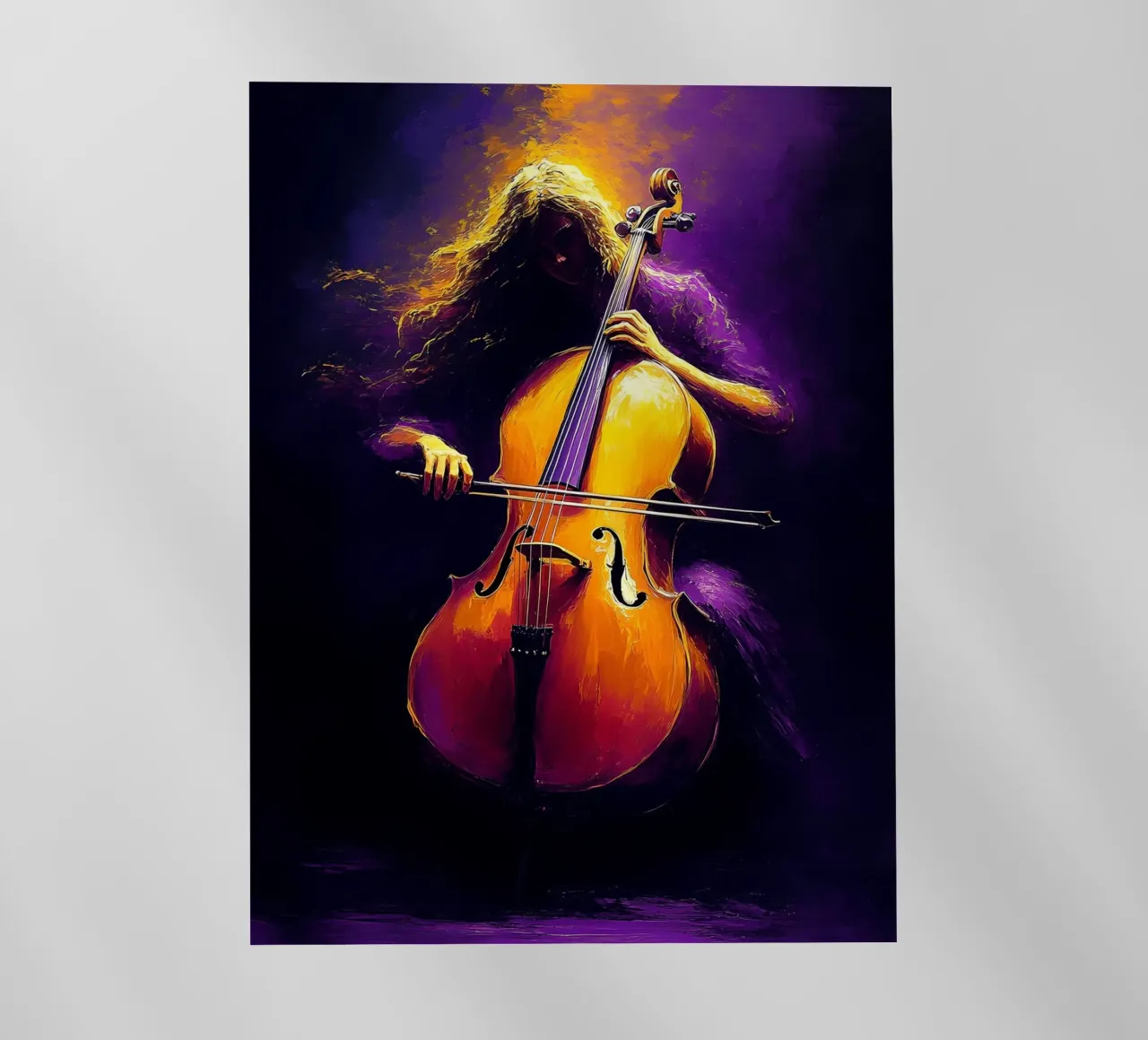 Cello Musician Silhouette backlit film by Musictime
