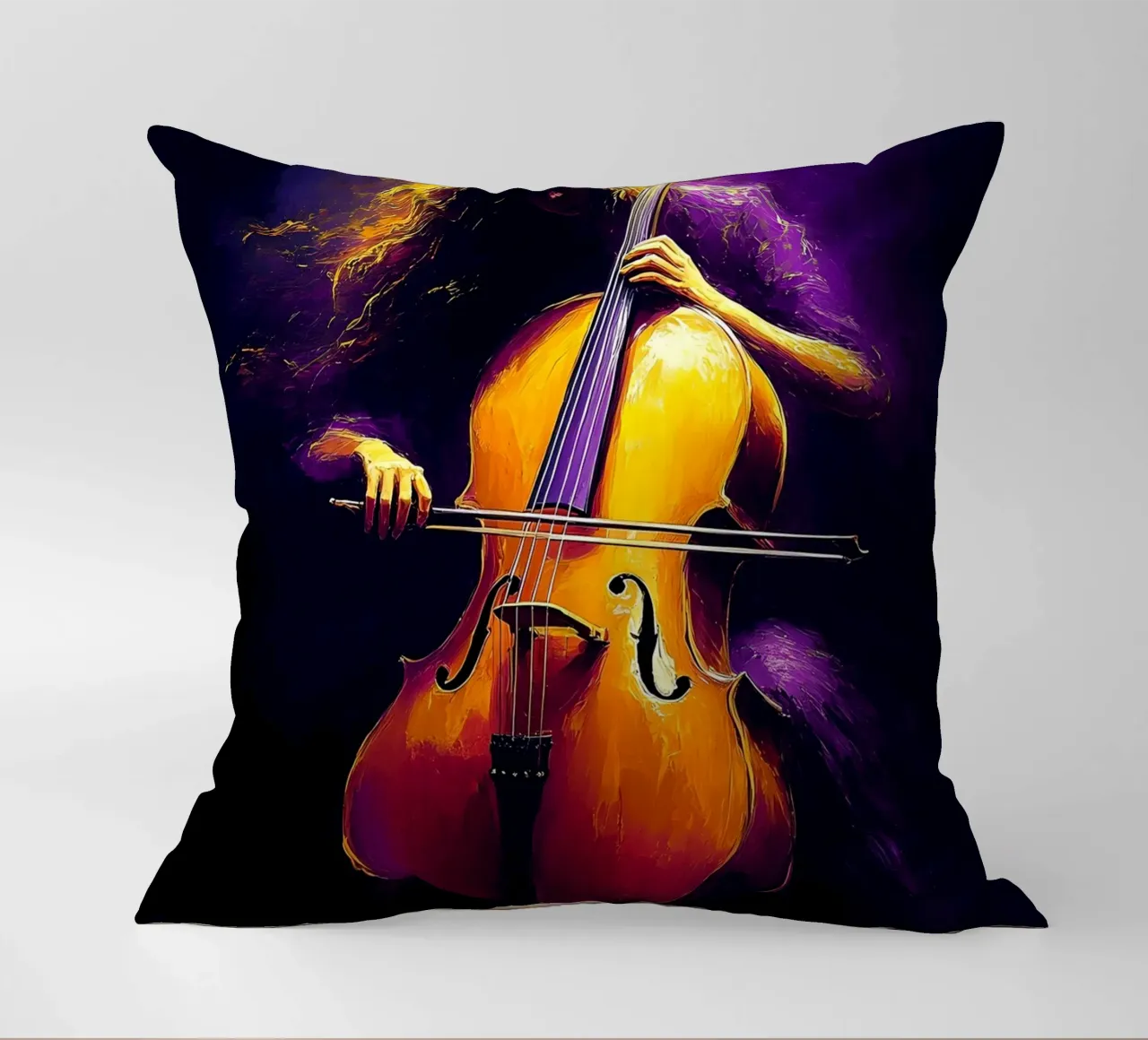 Silhouette di violoncello cuscino da Musictime