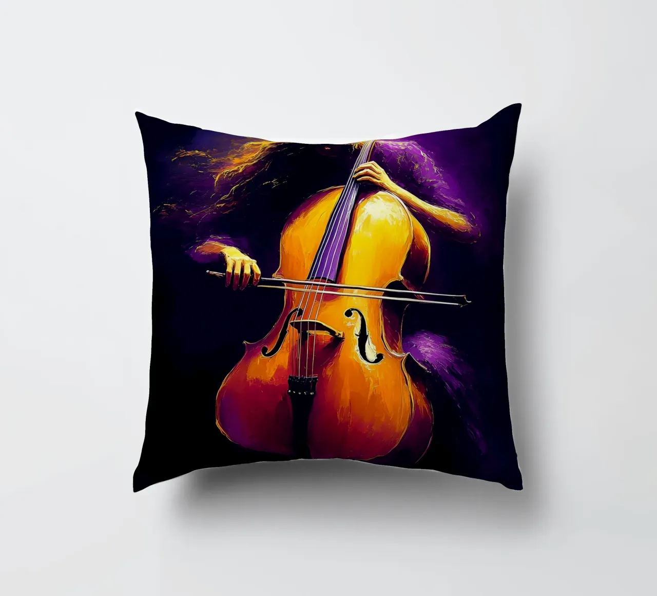 Silhouette di violoncello cuscino da Musictime