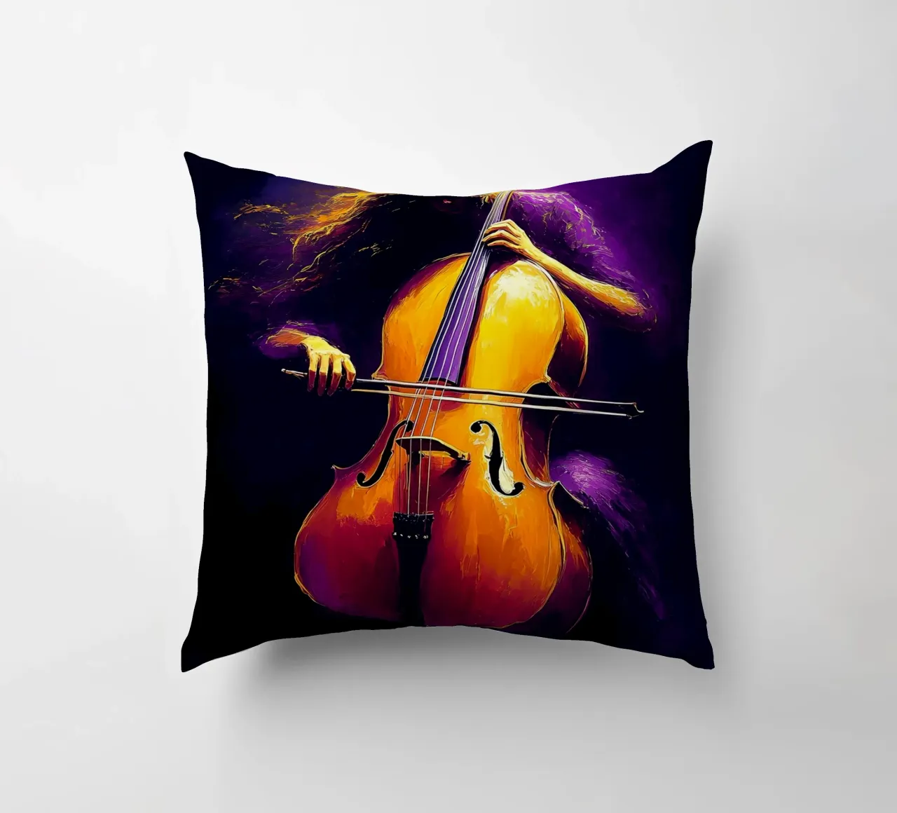 Silhouette di violoncello cuscino da Musictime