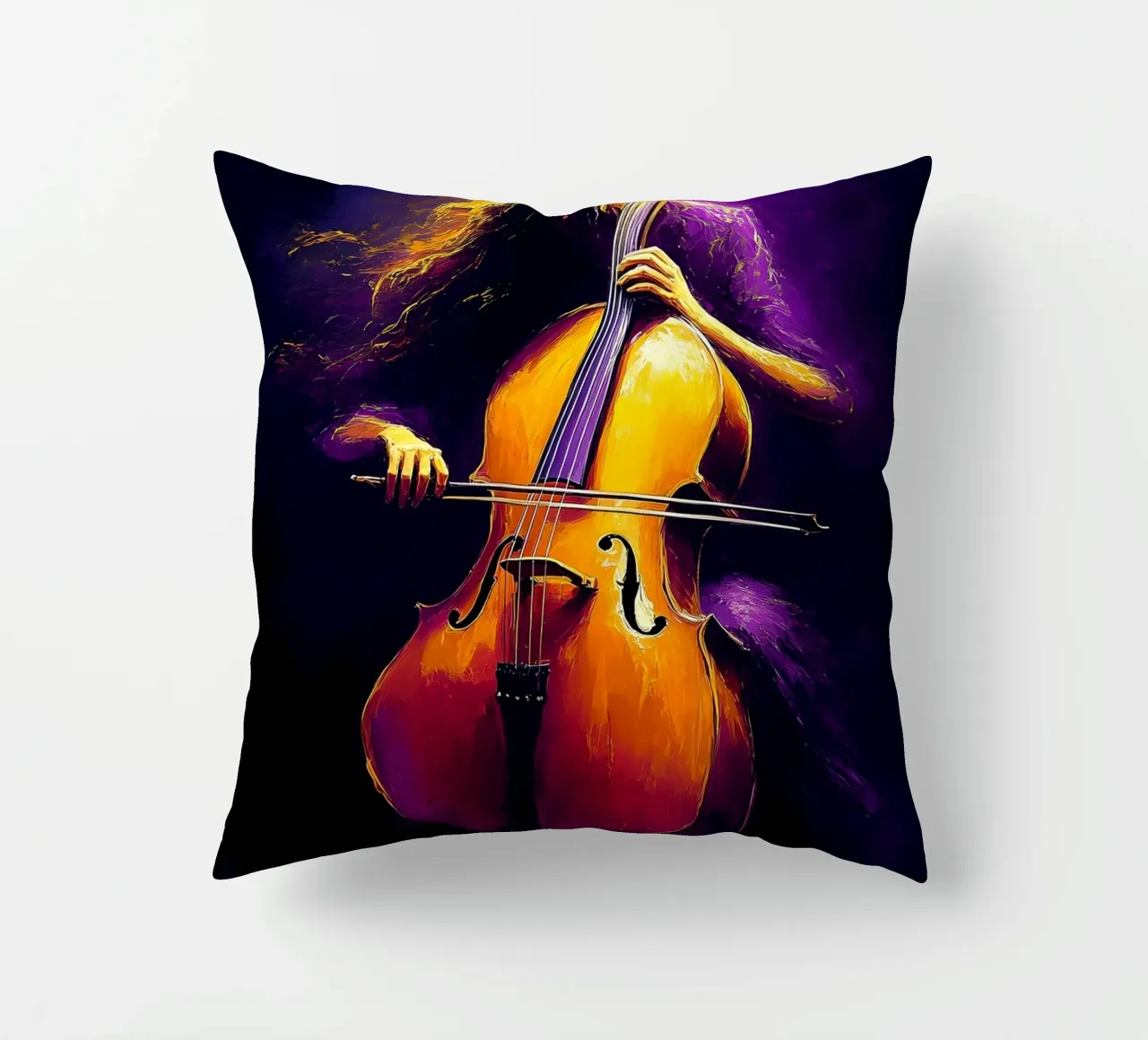 Silhouette di violoncello cuscino da Musictime
