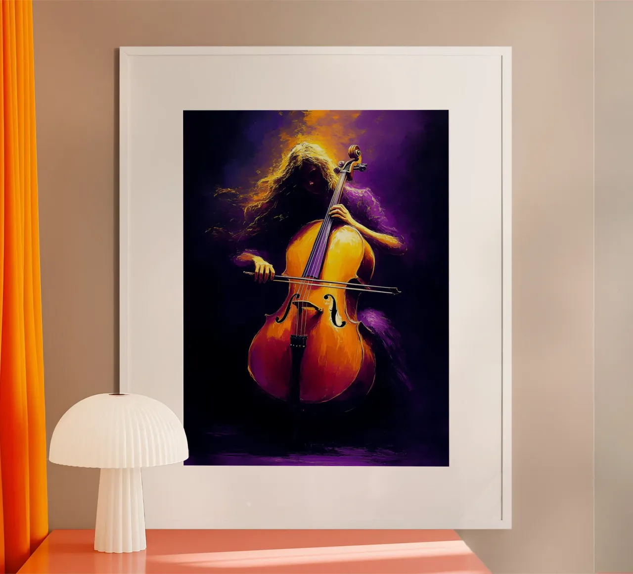 Cello Musician Silhouette hahnemühle by Musictime