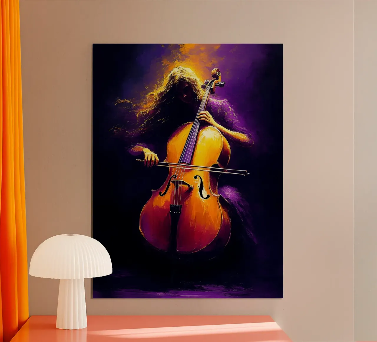 Cello Musician Silhouette hahnemühle by Musictime