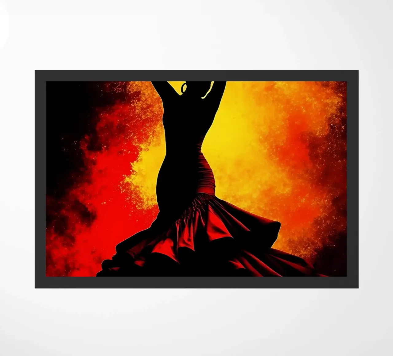 Silhouette di ballerina di flamenco zerbino da Musictime