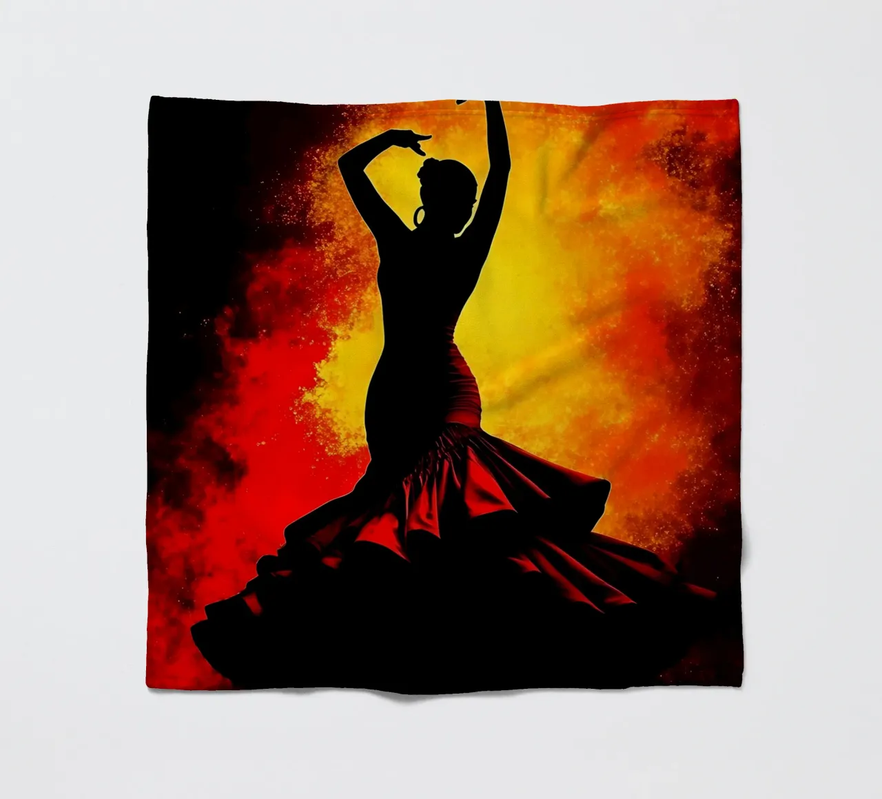 Silhouette di ballerina di flamenco coperta in pile da Musictime