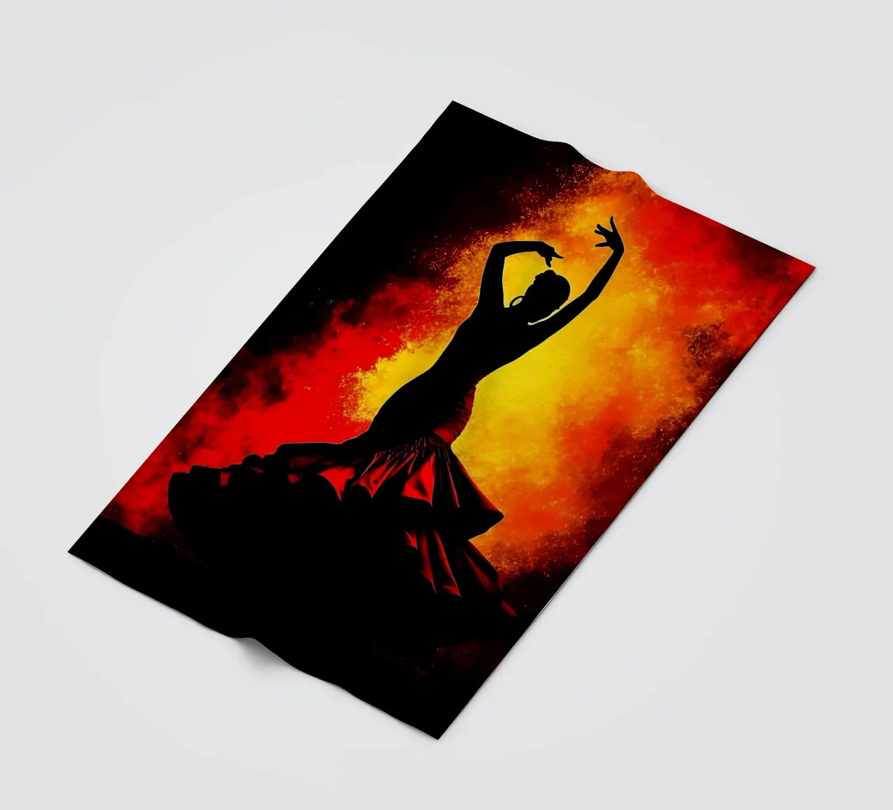 Silhouette di ballerina di flamenco coperta in pile da Musictime