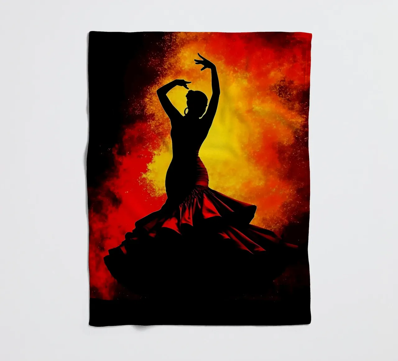 Silhouette di ballerina di flamenco coperta in pile da Musictime