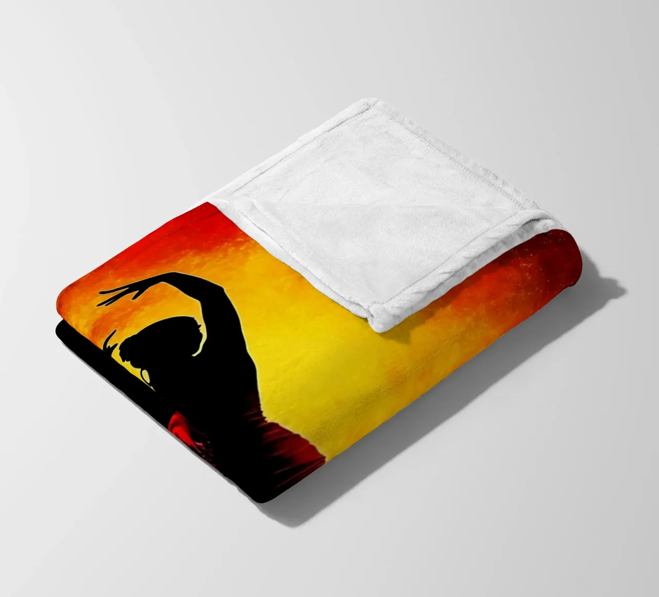 Silhouette di ballerina di flamenco coperta in pile da Musictime